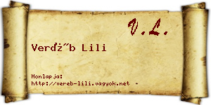 Veréb Lili névjegykártya