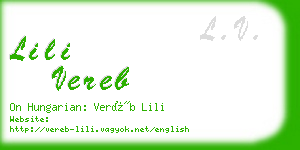 lili vereb business card